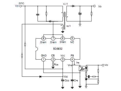 sd6832开关电源电路图图片