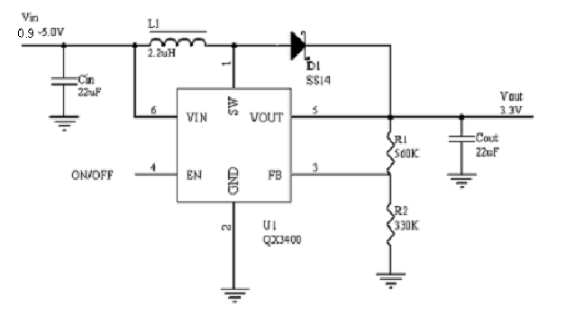 同步升压DC\DC电源IC QX3400