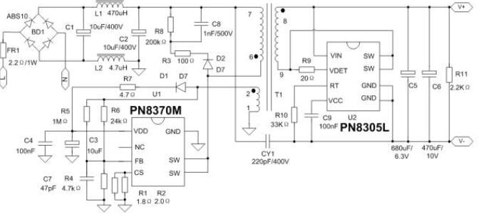 5v2a充电器方案应用图