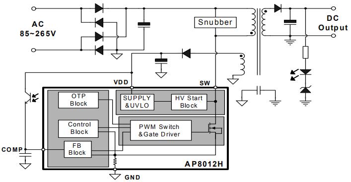 AP8012H代换ST Viper12A可PIN to PIN兼容