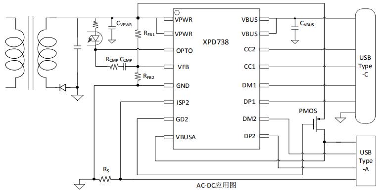 XPD738BP AC-DC应用电路图