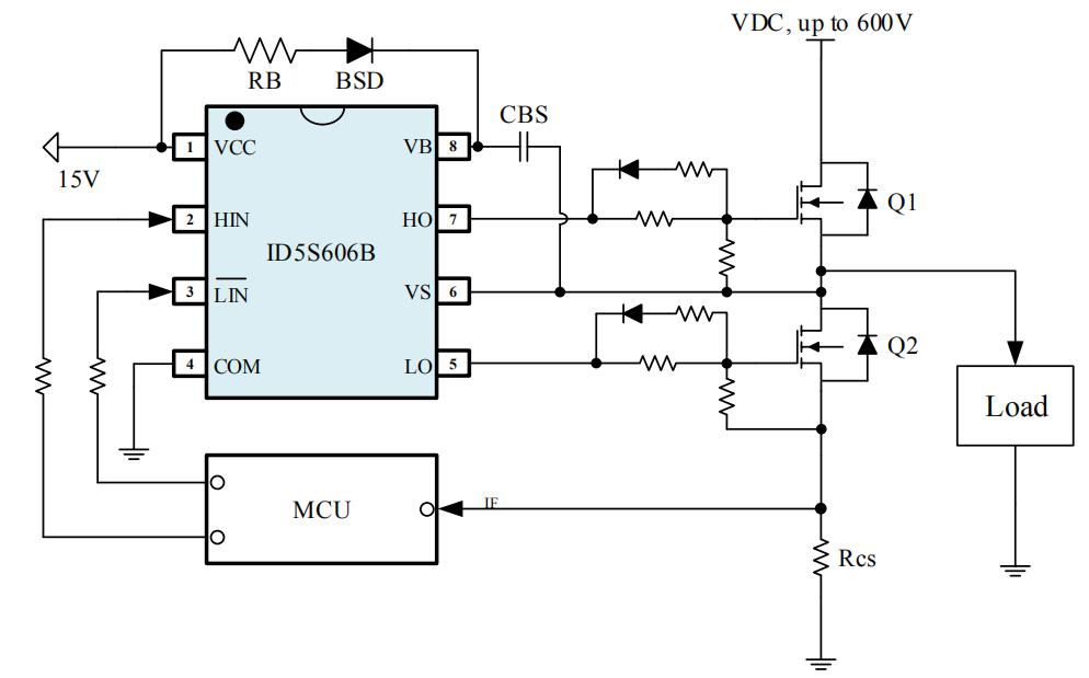 IR2103替代料ID5S606B典型应用电路图