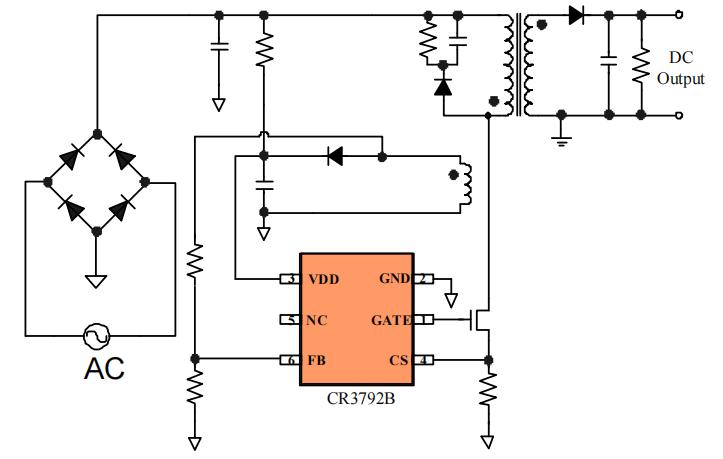 CR3792B可替代LP3792典型应用电路图